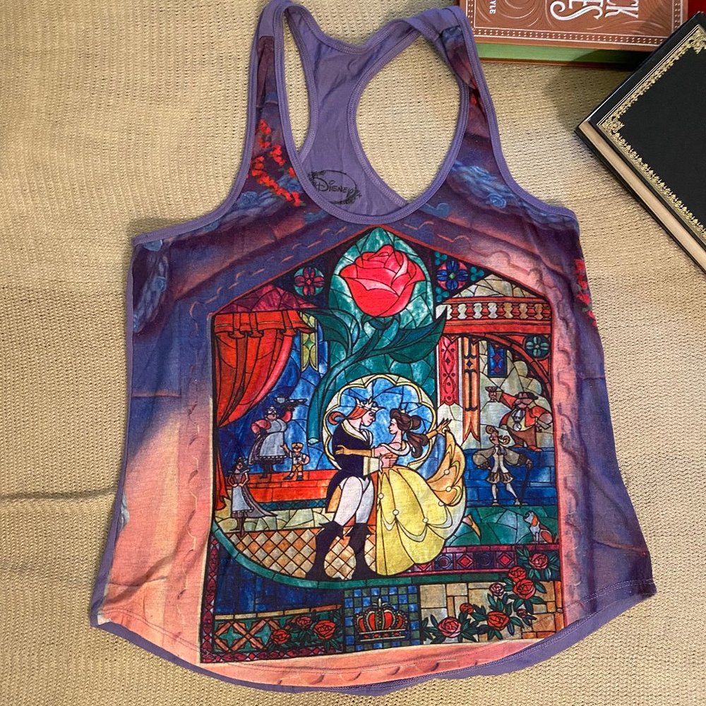 Beauty and the Beast Stained Glass Tank
